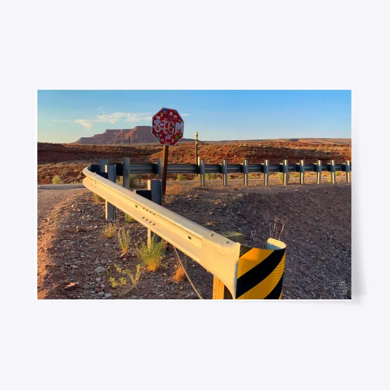 Valley of the Gods Road, stop sign