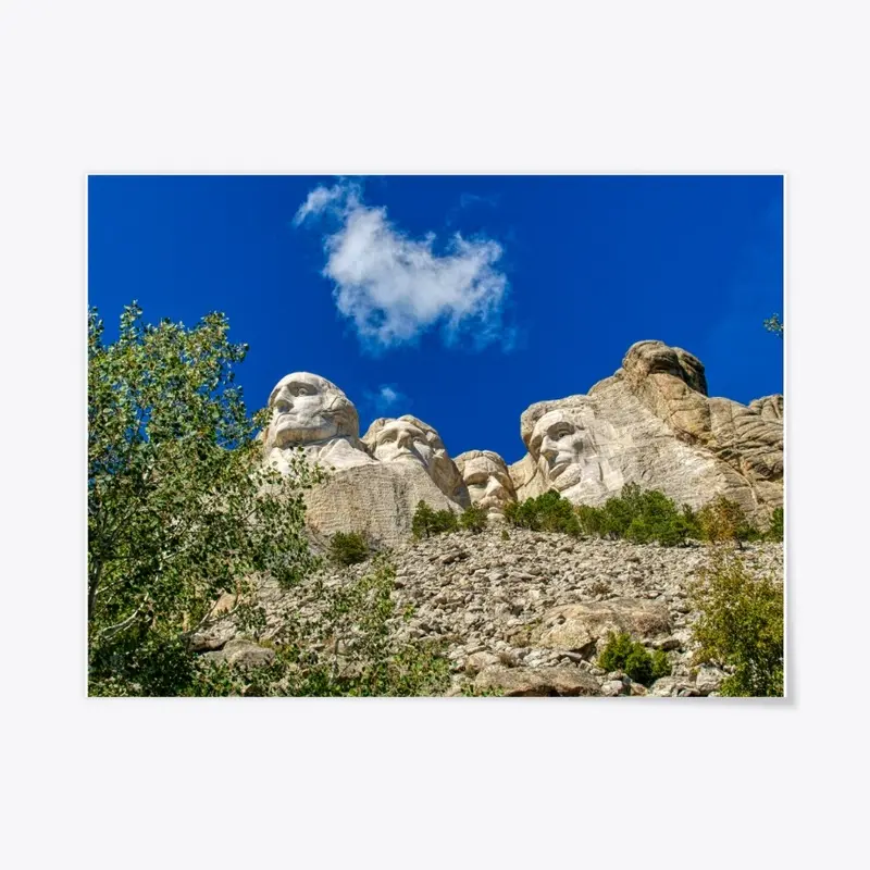 Looking up Mt. Rushmore